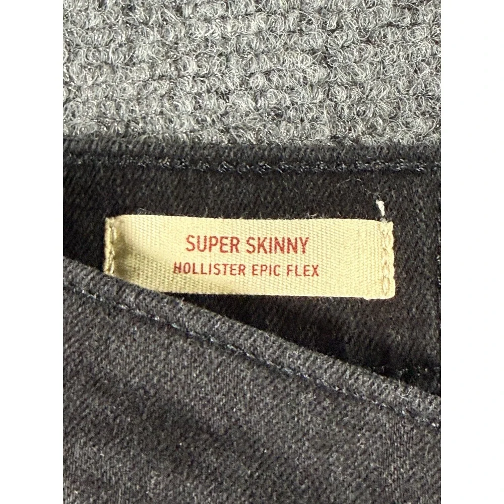 Hollister Super Skinny Epic Flex Black Jeans Mens 30x32 NWT‎